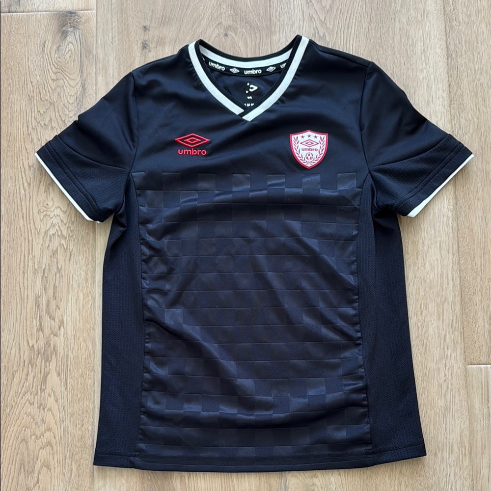 Youth Umbro Black Soccer Jersey Athletic Performance Top